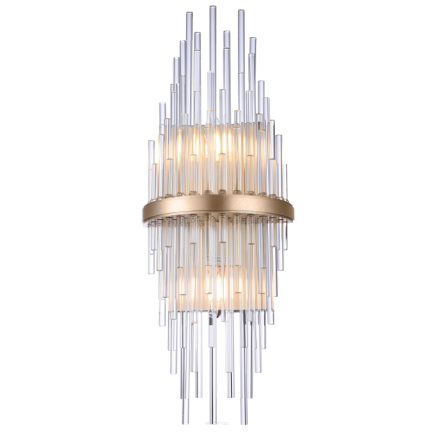Kinkiet  Reykjavik - W02073CP COSMO light  Efektowna KRYSZTAŁOWA  lampa ścienna  Szkło w kolorze szampańskim 