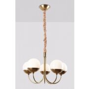 Lampa wisząca Dallas 5 P0240 Maxlight okrągłe klosze ze szkła złota podstawa