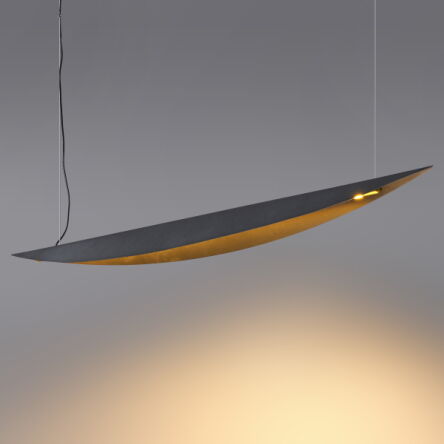 Lampa wisząca BUKET 357 Elkim LED 14W czarno-złota