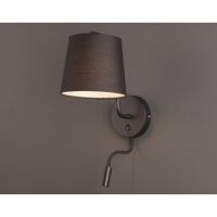 Kinkiet CHICAGO II BK + LED W0197 Maxlight tkaniny ruchomy wysięgnik led do czytania