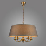 Lampa wisząca ZANOBI PND-43272-5A Italux GUSTOWNY ABAŻUR O ŚR. 60 CM PODSTAWA W KOLORZE ANTYCZNEGO BRĄZU - 2