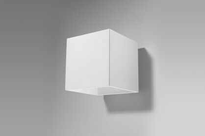 Lampa ścienna kinkiet Quad biały kostka SL.0059 SOLLUX LIGHTING techniczna nowoczesna kwadratowa  
