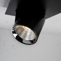 Oprawa natynkowa Auro Base 90 NT 90×1 CRI80 Labra  3.0548 prostokątna podstawa reflektor LED w kształcie tuby 