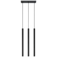 LAMPA WISZĄCA PASTELO 3 Czarna Rura Walec Led SOLLUX  Lampa Ścienna NOWOCZESNY stal  SL.0470 metalowa lampa 