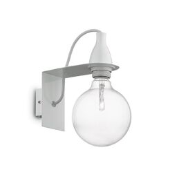 Kinkiet Minimal AP1 Ideal Lux  045191 metalowa oprawa w kolorze białym prosty sknadynawski styl