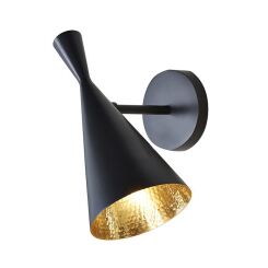 Kinkiet FOGGI LDW 7712-A (BK) Lumina Deco loft czarno-złoty