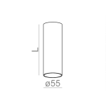 Tuba sufitowa natynkowa PET  Aqform techniczna tuba wysokość 9 cm 42311 - 4