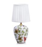 LAMPA STOŁOWA MANSION Stołowa 1L Mała Wzór/Biały 107039 Markslojd biały plisowany abażur podstawa z wzorem skandynawski styl   - 2