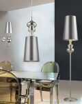 Lampa wisząca BAROCO SILVER AZzardo AZ0307 styl barokowy z tkaniny i metalu - 2