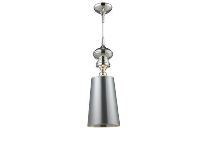 Lampa wisząca BAROCO SILVER AZzardo AZ0307 styl barokowy z tkaniny i metalu