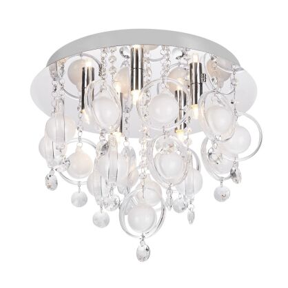 Lampa sufitowa GRESSA 19031-M ZumaLine Ozdobny plafon meta szkło
