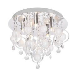 Lampa sufitowa GRESSA 19031-M ZumaLine Ozdobny plafon meta szkło