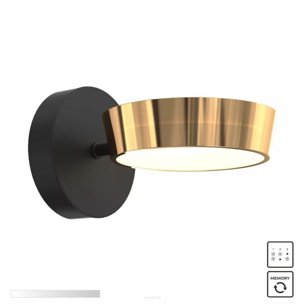MB7170-1-3BGT LARA KINKIET CZARNO-ZŁOTY/BLACK-GOLD ZUMALINE