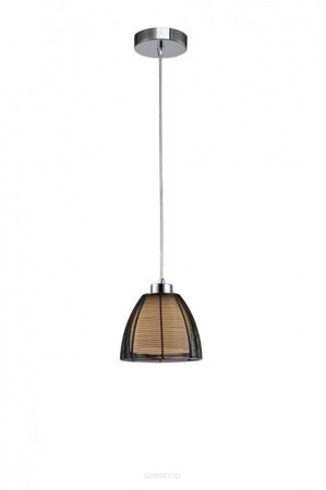 LAMPA WISZĄCA ZUMA LINE PICO MD9023-1S PŁOMIENNY 1 CZARNY CHOMOWANA KONSTRUKCJA SZKŁO ALUMINIOWA SIATKA 