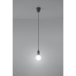 LAMPA WISZĄCA DIEGO 1  SZARA SOLLUX  Lampa Ścienna NOWOCZESNY stal  SL.0575 metalowa lampa LED - 3