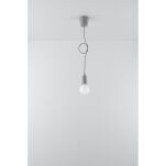 LAMPA WISZĄCA DIEGO 1  SZARA SOLLUX  Lampa Ścienna NOWOCZESNY stal  SL.0575 metalowa lampa LED - 4