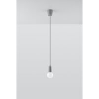LAMPA WISZĄCA DIEGO 1  SZARA SOLLUX  Lampa Ścienna NOWOCZESNY stal  SL.0575 metalowa lampa LED