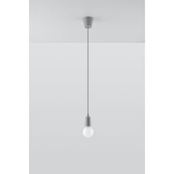 LAMPA WISZĄCA DIEGO 1  SZARA SOLLUX  Lampa Ścienna NOWOCZESNY stal  SL.0575 metalowa lampa LED