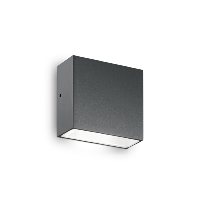 Kinkiet TETRIS 113753 Ideal lux Nowoczesny geometryczny w komorze antracytowym IP44