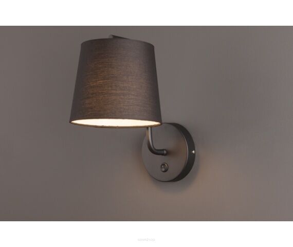Kinkiet CHICAGO BK W0194  Maxlight abażur z tkaniny w kolorze brązu