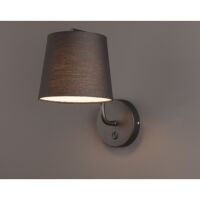 Kinkiet CHICAGO BK W0194  Maxlight abażur z tkaniny w kolorze brązu