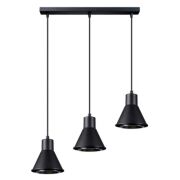 Lampa wisząca TAZILA SL.0990 SOLLUX LIGHTING stożek 3xES111 czarny