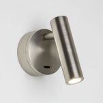 Lampa ścienna kinkiet Enna Surface - Astro 7357 do czytania aluminium w kolorze matowego niklu LED tuba okrągła podstawa 1058013 - 2