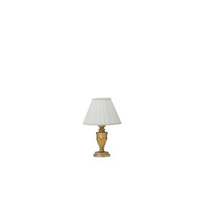 Lampa stołowa Dora TL1 SMALL Ideal Lux  020853 korpus wykonany z żywicy z ręcznie modelowanymi metalowymi ramionami dekoracje w kolorze antycznego złota