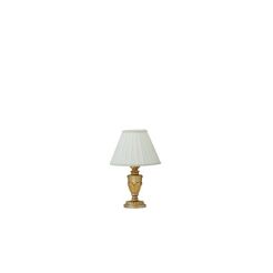 Lampa stołowa Dora TL1 SMALL Ideal Lux  020853 korpus wykonany z żywicy z ręcznie modelowanymi metalowymi ramionami dekoracje w kolorze antycznego złota