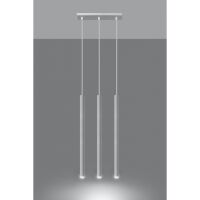 LAMPA WISZĄCA PASTELO 3 Biała Rura Walec Led SOLLUX  Lampa Ścienna NOWOCZESNY stal  SL.0466 metalowa lampa 