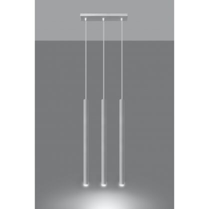 LAMPA WISZĄCA PASTELO 3 Biała Rura Walec Led SOLLUX  Lampa Ścienna NOWOCZESNY stal  SL.0466 metalowa lampa 