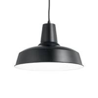 Lampa wisząca MOBY SP1 CZARNY Ideal Lux  093659   z metalu ma kolor czarny styl retro do kuchni