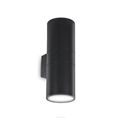 Kinkiet GUN AP2 BIG CZARNY Ideal Lux  092317   aluminiowy korpus o wykończeniu szczotkowanym w kolorze czarnym świeci góra-dół