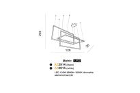 Lampa wisząca METRIC AZ2914 nowoczesny styl kolor czarny aluminiowa 3x prostokąt - 4