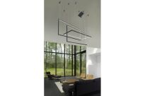 Lampa wisząca METRIC AZ2914 nowoczesny styl kolor czarny aluminiowa 3x prostokąt - 3