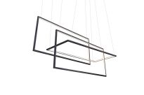 Lampa wisząca METRIC AZ2914 nowoczesny styl kolor czarny aluminiowa 3x prostokąt - 2