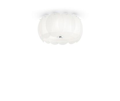 Plafon Ovalino PL5 093963 NOWOCZESNY IP20 SZKŁO Ideal Lux biała oprawa w stylu design