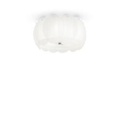 Plafon Ovalino PL5 093963 NOWOCZESNY IP20 SZKŁO Ideal Lux biała oprawa w stylu design