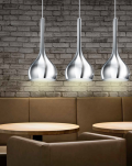Lampa wisząca Soul 3 Chrome AZzardo  AZ1655 szklane klosze w kolorze chromu - 2