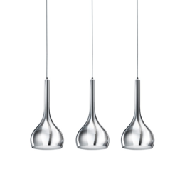 Lampa wisząca Soul 3 Chrome AZzardo  AZ1655 szklane klosze w kolorze chromu