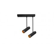 Lampa Sufitowa natynkowa LENS 2 AZ3521 Azzardo czarno/złota 2 źródłą światła(tuba) o pochyleniu max 45 stopni na listwie