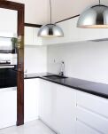 Lampa wisząca MODENA 40 AZzardo FB6838-40 CH AZ1400 wykonana jest z metalu w kolorze chromu półokragła idealna do kuchni - 2
