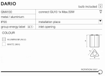 Lampa sufitowa Dario AZzardo GM4109 WH biała tecniczna trójkątna podłużna - 4