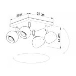 PLAFON OCULARE 4 Biały  SOLLUX  Lampa Ścienna NOWOCZESNY stal  SL.0440 metalowa lampa  SOLLUX LIGHTING - 4