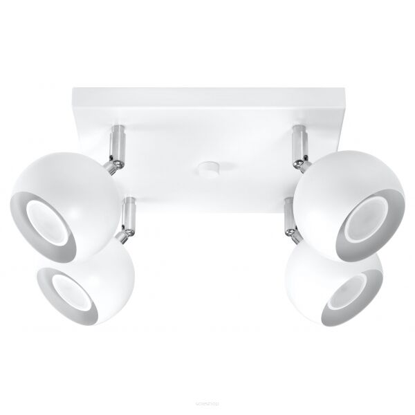 PLAFON OCULARE 4 Biały  SOLLUX  Lampa Ścienna NOWOCZESNY stal  SL.0440 metalowa lampa  SOLLUX LIGHTING