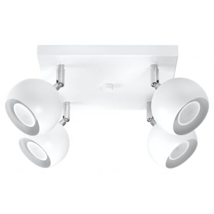 PLAFON OCULARE 4 Biały  SOLLUX  Lampa Ścienna NOWOCZESNY stal  SL.0440 metalowa lampa  SOLLUX LIGHTING