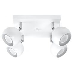 PLAFON OCULARE 4 Biały  SOLLUX  Lampa Ścienna NOWOCZESNY stal  SL.0440 metalowa lampa  SOLLUX LIGHTING