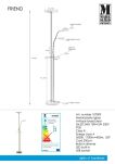 Lampa podłogowa FRIEND 2L LED Antyczny mosiądz USB 107009 Markslojd minimalistyczna nowoczesna  - 2