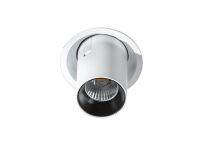 Lampa sufitowa wpuszczana ściemnialna LUNA 15W DIMM AZ2828 – Azzardo techniczna biało/czarna regulowana wysokość - 2