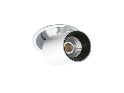 Lampa sufitowa wpuszczana ściemnialna LUNA 15W DIMM AZ2828 – Azzardo techniczna biało/czarna regulowana wysokość